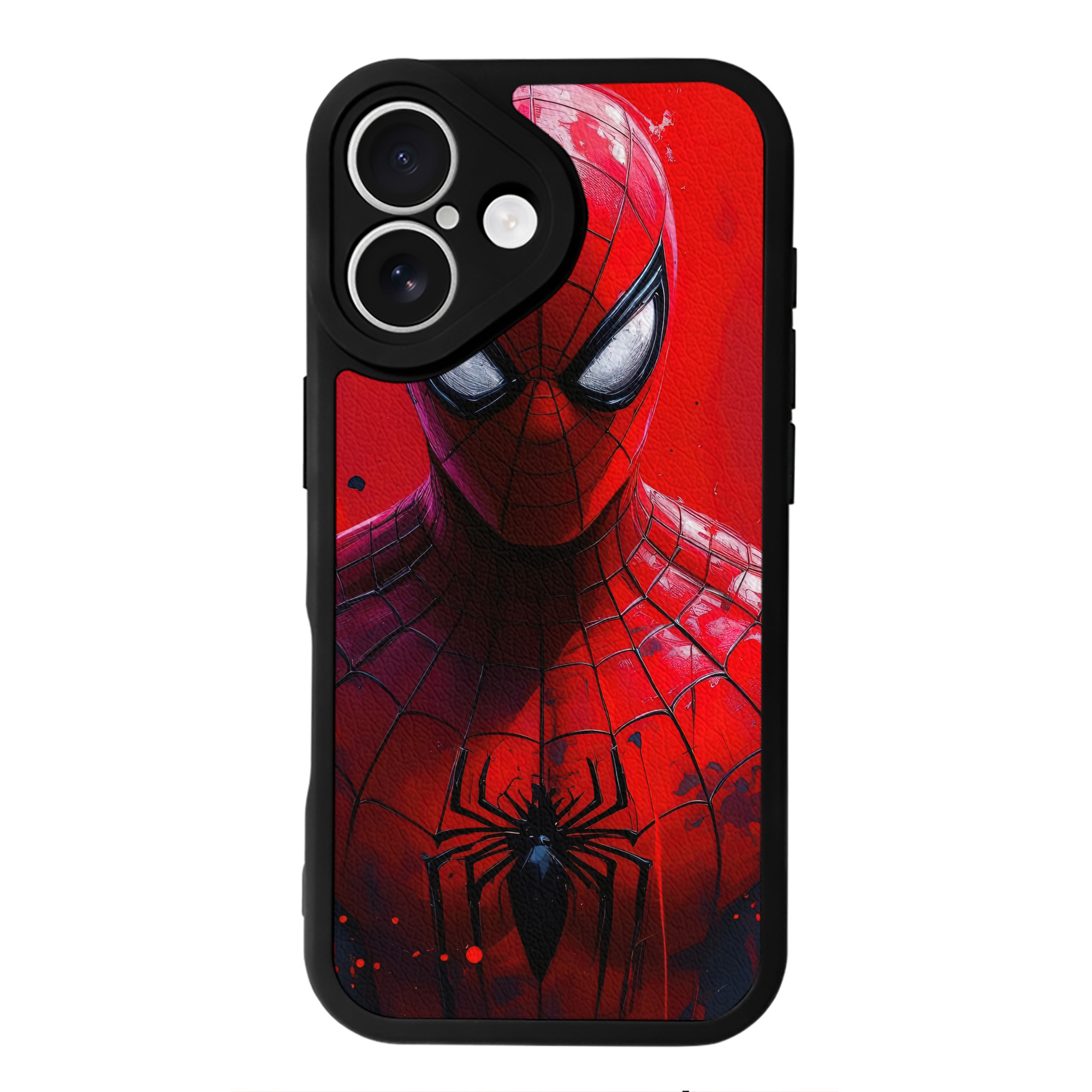 Spider Man スパイダーマン 【iPhone 16シリーズ対応】シリコンスマホケース（レザー調） 材質：シリコン